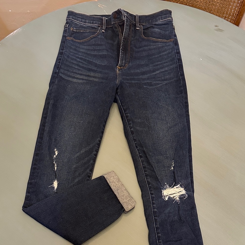 Abercrombie & Fitch Ultra High Rise Super Skinny Jeans - Dark Blue